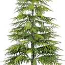 6FT Artificial Norfolk Pine Trees, Real Touch Faux Cedar Topiary Slim Christmas Tree Large Indoor Outdoor Fake Evergreen Plants for Outdoor & Indoor Use Holiday Christmas Decor