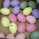 Waipfaru 20 Pcs Easter Eggs, 2.4'' Plastic Speckled Easter Eggs and Vase Filler, Pastel Easter Eggs for DIY Spring Farmhouse Home Table Easter Decorations (Purple, Pink, Yellow, Green)