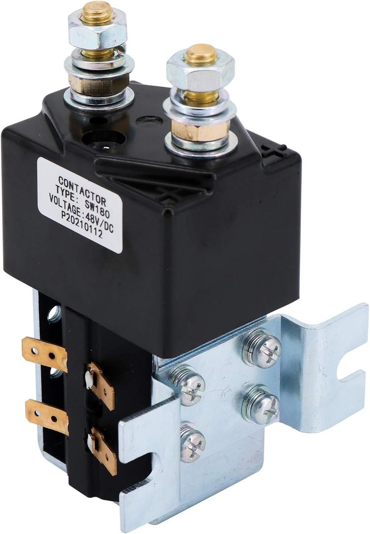 JEENDA UNIVERSAL DC Contactor Solenoid 48V 200Amp Continuous 1000 Amp Peak compatible with EZGO Club CAR Yamaha Albright GOLF Carts-SW180 (48V)