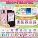 Luyiilo Kids Smart Phone Toys for Girls,Easter Gift for Kids Toys for 3-9 Girls Mini Smart Phone Toys with 2.8" Touchscreen 16 Learning Games Dual Camera Music Player, 8G SD Card