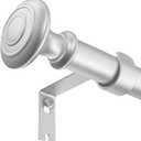 Curtain Rods for Windows 28 to 48 Inch, 3/4 Inch Diameter Heavy Duty Curtain Rod, Adjustable Length Small Window Curtain Rod Drapery Rod with Decorative Finials, Silver