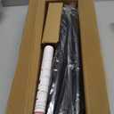 Abiglifty Curved Shower Curtain Rod, 43-90 Inches Adjustable Shower Curtain Rod, Rustproof, Round Extra Wide Shower Rod for Bathroom, Bathtub, Stall, Need to Drill,Black