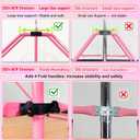 MARFULA Foldable Gymnastic Bar for Kids Ages 3-12, 9 Height Levels, 200 lbs Weight Capacity, 5 Ft Length Gymnastic Kip Bar with Mat, Gymnastic Equipment for Home and Gym Center Indoor Outdoor Use
