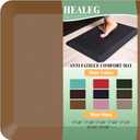 Anti Fatigue Floor Mat,Kitchen Mat, Standing Desk Mat  Comfort at Home, Office, Garage - Polyurethane(PU) Foam (Brown, 30" L x 17" W x 1" Th)