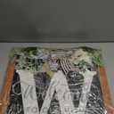 Last Name Year Round Front Door Wreath Front Porch Decoration 26 Letter Welcome Sign with Eucalyptus Garland and Bow Spring Wreaths for Front Door Outside Hanger Garland "W"