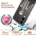 Hungo Compatible for Samsung Galaxy S25 Edge Case for Women Girls Clear Design Cute, Girly for Women Girls Floral Transparent Skin Skull Skeleton