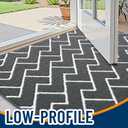 OLANLY Front Door Mat, Non-Slip Rubber Backing, Dirt Resistant and Absorbent, Washable, Easy to Clean Low-Profile Indoor Doormat for Back Door, Entryway, Inside Entrance, 59x35, Charcoal