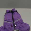 BRKURLEG Purple Dog Coat with Harness, Dog Winter Jacket, Dogs Onesie Body Warm Jackets, Small Dogs Winter Coats Reflective Windproof Warm Cold Weather Coats, Pet Waterproof Jackets, Small