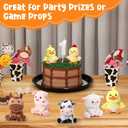 Aoriher 6 Pcs Mini Plush Farm Animals Bulk 4 Inch Cute Stuffed Animals Plush Horse Cow Pig Sheep Duck Chick for Baby Shower Birthday Gift Farm Themed Party Prizes Easter Stuffers