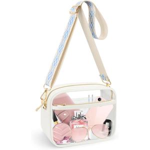 KETIEE Clear Crossbody Bag, Stadium Approved Clear Purse Bag for Concerts Sports Events Festivals