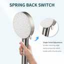 Filtered Shower Head with Handheld, High Pressure 6 Spray Mode Showerhead with Filters, Detachable Shower Head, Water Softener Filters Beads for Hard Water -Remove Chlorine (Brushed Nickel)