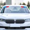 ramuel Sport Color Stripe Decal Sticker Compatible with BMW Exterior or Interior Decoration for Car Side Rearview Mirror Decals Skirt Bumper Stickers Hood Fender Decor Racing 7x1.6'' Blue Red 2pcs