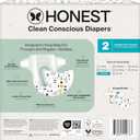 The Honest Company Comfort Dry Disposable Daytime Diapers for Sensitive Skin, Hypoallergenic, Fragrance-Free, Turtle Time + Pattern Play, Club Box Size 2 (12-18 lbs), 72 Count