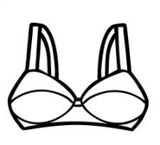 Tahiti Sky Blue Bra Top , Size: Small
