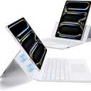 ESR Ascend for iPad Pro 13 Inch (M5/M4, 2025/2024), Keyboard Case with Trackpad, Magnetic Detachable Keyboard with Backlit Keys, Fully Adjustable Portrait/Landscape Stand, White