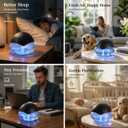 Air FreshenerBlack - for Home, Bedroom, Office and Warehouse - Essential Oil Aroma Diffuser with LED Color Night Light and Soothing Water Flow Sound - for Pets and Smokers.