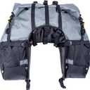 Giant Loop Great Basin Saddlebag, Water-resistant Motorcycle Storage Bag, 68-Liters Capacity to Carry Larger Gear, Fits Any Sport Bike, Scramble, Adventure & More (Black/Gray)