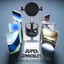 Car Phone Holder2-in-1 Clip & Magnetic Phone Holder for Car [2800gf Super Magnet + Secure Clamp], 360Adjustable Phone Mount for Dashboard/Desk/Gym Mount, Compatible with iPhone & Android (Black)