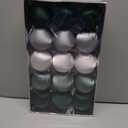 3.15 Inch Satin Christmas Tree Ornaments15 Pcs Velvet Christmas Balls Bulk Set Plastic Shatterproof Xmas Hanging Ornaments Decorations for Tree Garland(Green Silver White)