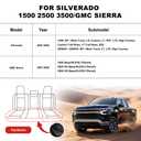 Zaqmru for Chevy Silverado Seat Covers 2007-2026 1500 2500HD 3500HD