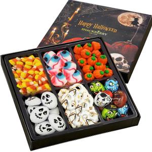 Halloween Candy, Gift-Basket, Candy Corn, Skulls & Monsters, Eyeballs, Trick or Treat, by Snackberry (Variety Pack) (EXP 06/30/26)