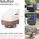 Patio Chair Covers Waterproof Heavy Duty Patio Furniture Covers, 33W x 35D x 36H Inches Swivel Outdoor Chair Cover 2 Pack (Beige)