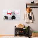 Yexiya 4 Pcs Wire Hat Display for Slatwall Baseball Hat Rack Retail Display Shelves Organizer for Merchandise Wall Door Closet Office Bedroom Store Slatwall Accessories, White