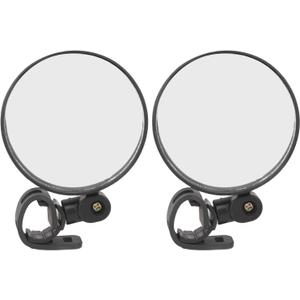 Bike Mirrors,Tunable Rear View Mirror, Wide Angle Round Scooter Rearview Mirror,Universal Shockproof Rear View Mirror for most mobility scooters and Wheelchair - 2 Pieces