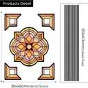 ADD.HERES Window Stickers, Stained Glass Window Privacy Film, UV Blocking Static Cling for Home Kitchen Office Bathroom, Spessart, 11.87" X 15.7"