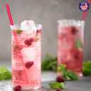 Glotoch Express 1000 PCS Individually Wrapped Red Plastic Straws, 7.75'' Long, 0.24'' Diameter Disposable Drinking Straws for Every Occasion, Party, Made in USA