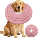 IDOMIK Dog Recovery Collar, Waterproof Soft Dog Cone After Surgery, Comfy Protective Elizabethan Collar Alternative for Dogs Cats, Adjustable Pet Neck Donut Cone Anti-Licking Biting Wounds,Pink,3XL