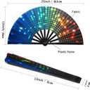 Large Folding Hand Fan, Folding Hand Fan for Women, Hand Fans,Chinese Kung Fu Tai Chi Hand Fan for Party, Dance, Decorations, Festival, Gift,Wall Decoration. (Polka Dot Pattern, 2 Pack)