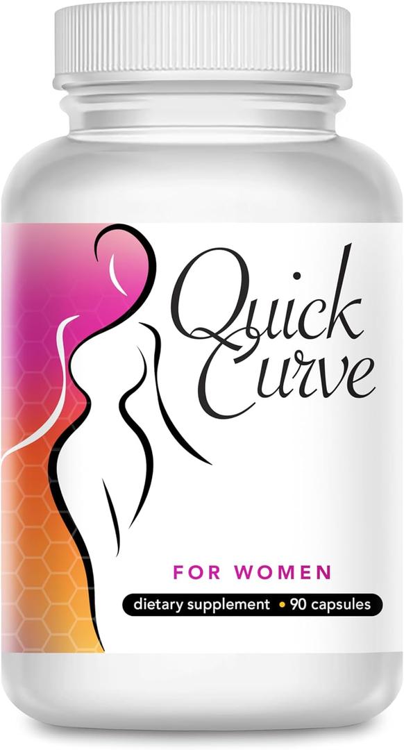 Quick Curve  Female Curve Enhancing Supplement for Fuller HIPS, Thighs, and Bust  Hormonal Balance, Skin Elasticity, and Body Sculpting Support  Natural Formula for Confidence and Results