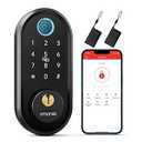 Smart Keyless Entry Door Lock - SMONET Fingerprint Electronic Deadbolt Touchscreen Keypad Biometric Digital Bluetooth Door Lock Smart Deadbolt Compatible with Alexa for Homes and Hotel