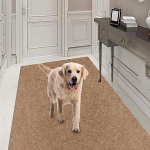 Runner Rug 2FT x 6FT, AYOHA Utility Carpet Runner for Entryway Hallway Aisles Balcony Garages, Area Rugs with Non-Slip Rubber Backing, Sand