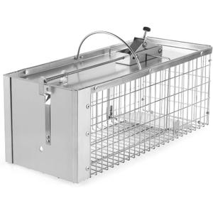Live Animal Cage Trap, Heavy Duty Humane Cage Trap for Squirrels, Chipmunks, Rabbits, and Small Rodents, Safely Catch & Release - 1 Trap