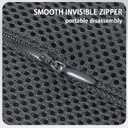 Lumbar Support Pillow for Car, Soothe Back Discomfort Back Support, Adjustable Straps Securely Fixed Car Seat Cushion, Ergonomic Memory Foam Back Support Pillow Fits Mid and Large Cars, SUVs, Trucks (Gray)