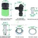 2 Pack 490-900-M061 Deck Wash Kit Replaces 490-900-0025 Including 921-04041 Lawn Mower Deck Wash Adapter Nozzle, 737-04003D Deck Wash Nozzle(Stainless Steel), 731-07487 Deck Wash Nozzle