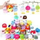 30 Pcs Mini Cute Plush Keychain Bulk Christmas Gifts bulk Bag Purse Charm Christmas Stocking Stuffers Goodie Bag