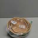 YANGQIHOME Rattan Bread Basket, Round Fruit Baskets, Wicker Storage Bowls, Natural Woven Serving Basket Bowls, Decorative Baskets for Kitchen Counter Organizing, Set of 3
