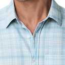 fohemr Mens Button Down Shirts Plaid Long Sleeve Dress Shirt Wrinkle Free Business Casual Gingham Shirt Tops (Blue, XL)