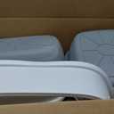 Enclosed Kitty Litter Box, 2 Pack Grey Cat Box with Lid, Mat & Scoop