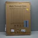 Fairy Baby 22.8"-25.5" Narrow Baby Gate for Stair, Pressure Mounted Auto-Close Pet Gate for Small Walk Thru and Doorways, Safety Child Gate No Drilling, No Extensions, Black