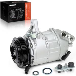 A-Premium Air Conditioner AC Compressor with Clutch Compatible with Chevrolet Silverado 1500 5.3L 2016-2018, GMC Sierra 1500 5.3L 2016-2018, Fit MILD HYBRID EV-GAS (MHEV), not fit Gas & Flex