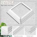 Thyle 4 Pcs True 4x4 Inches Vinyl Post Skirt Post Base Cover Column Wraps for Porch Deck Base Vinyl Sleeve White Trim for Hand and Stair Rails