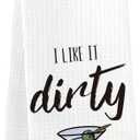 2 x Funny Dirty Martini Gift Martini Dish Towel DirtyMartini Cocktail Lovers Hand Towel Tea Towel for Home Kitchen Bar Decor
