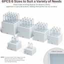 6 Pcs White Acrylic Buffet Risers, Food Risers Display Stands for Buffet Table Party Catering Dessert Jewelry Collectibles,Acrylic Cube Nesting Boxes with Hollow Bottoms 6 Sizes (10" 9" 8" 7" 6" 5")