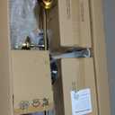 KCO Lighting Modern Globe Linear Chandelier 6 Light Milk Glass Chandeliers White and Gold Pendant Light Fixture Mid Century Rectangle Chandelier Brass Sputnik Island Lights for Kitchen