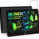 LCD Writing Tablet,16 Inch Colorful Screen Doodle Board Toddler Educational Toys for 3 4 5 6 Years Old Boys Girls Reusable Portable Drawing Tablet Christmas Toys Gifts for Kids (Black)