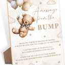 Bump Signs - Brown Bear Baby Shower Decoration Signs with Stand, 8"X 11", Modern Table Decoration, Party Favors & Gender Reveal Party, Event Party-12